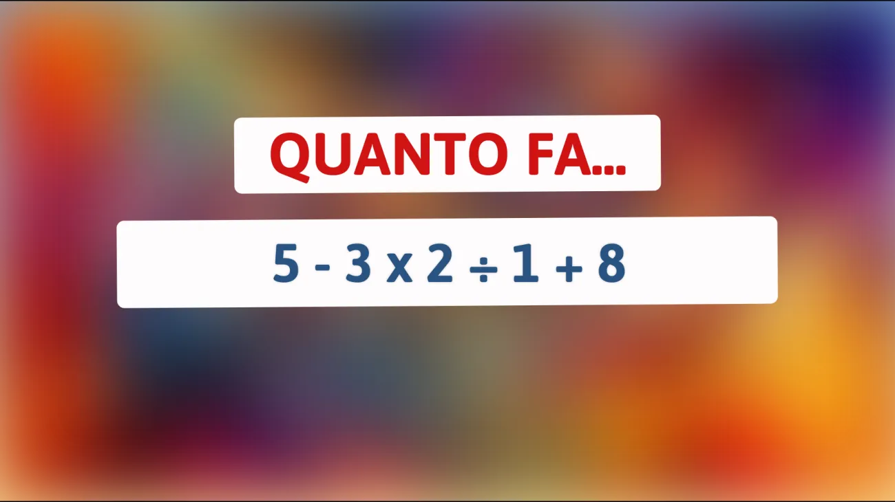 \"Svelato il Mistero: Solo il 3% degli Intelligenti Riesce a Risolvere Questo Semplice Calcolo!\""