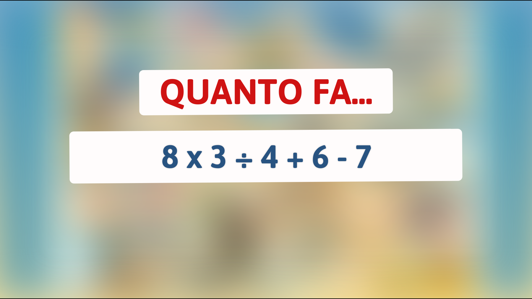Le 98% delle persone sbaglia questo enigma matematico: sei uno dei pochi geni in grado di risolverlo? Scoprilo ora!"