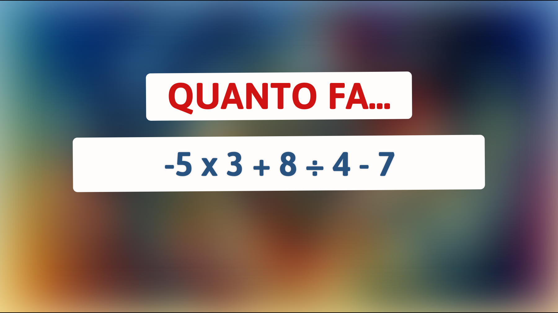 Riesci a risolvere questo enigma matematico che solo le migliori menti possono sciogliere? Scopri se sei tra i geni!"