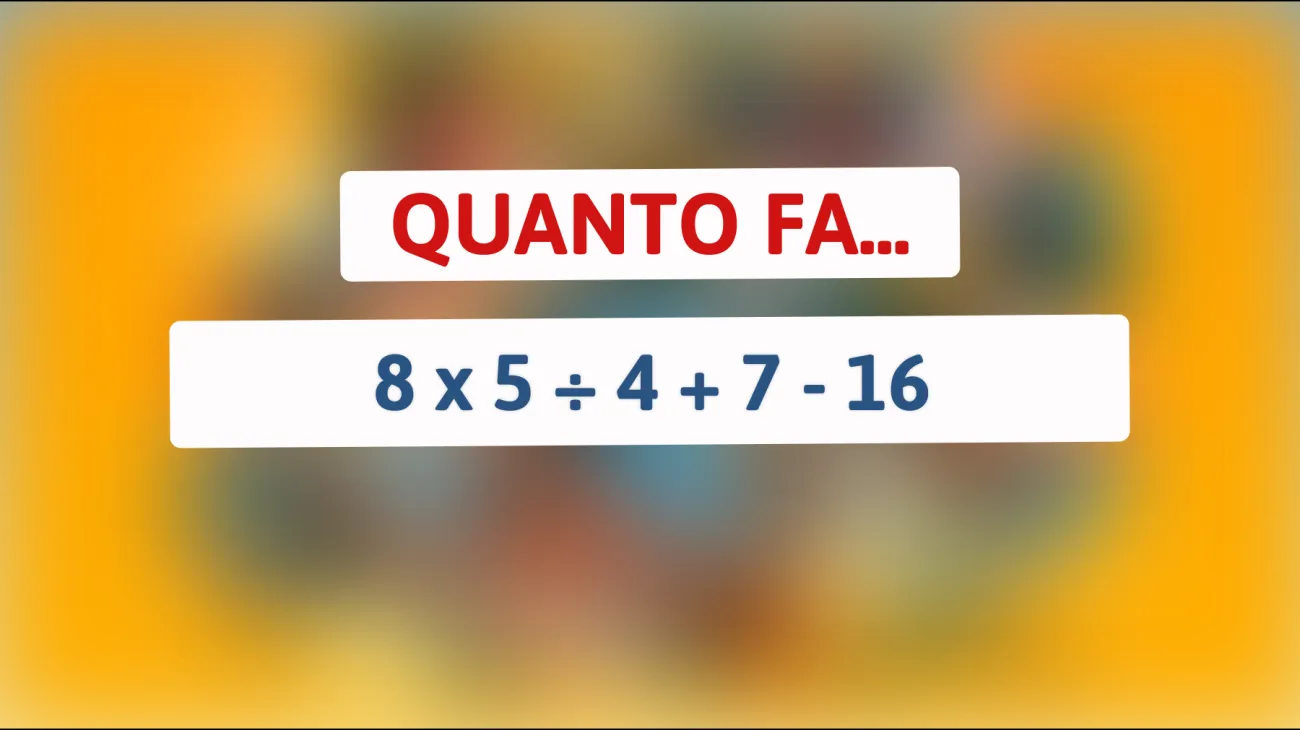 Sfida le tue capacità intellettuali: riesci a risolvere questo rompicapo matematico che mette in crisi anche le menti più brillanti?"
